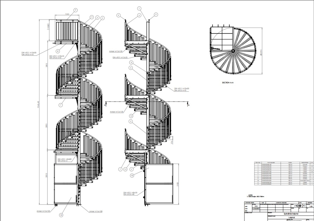 Spiraliniai laiptai  4085