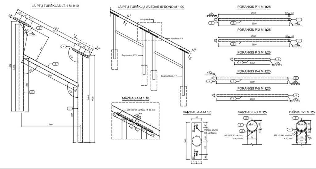 Turėklas r5	Laiptų turėklas