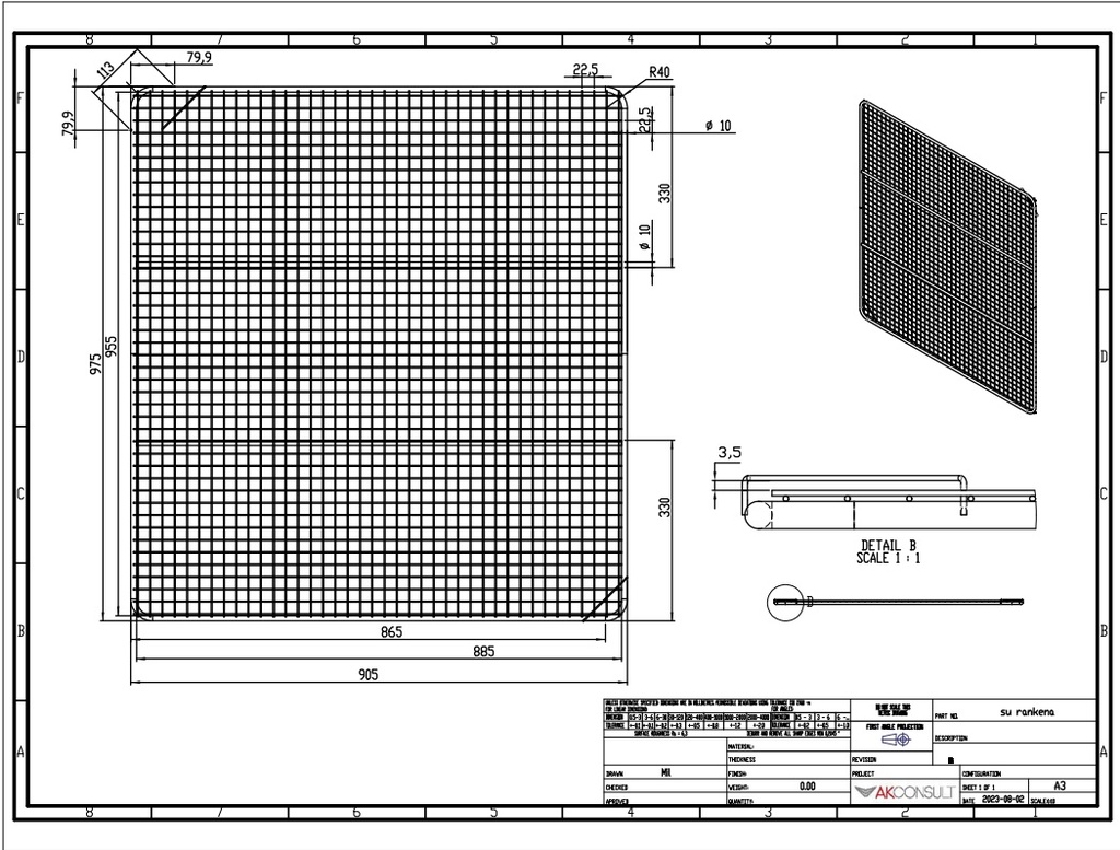 Sietas su laikikliu	Sietelis žuvies rūkymui aisi 304